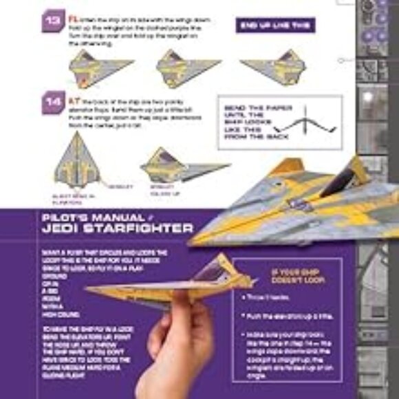 Harper/Klutz Labs Star Wars Folded Flyers Starfighter Paper Airplane Book - Picture 7 of 10